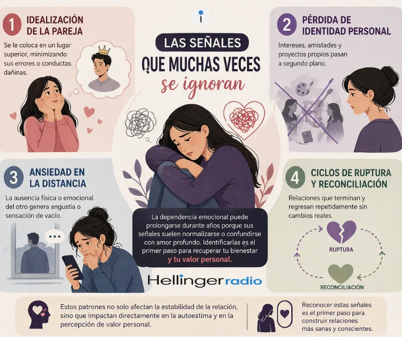La dependencia emocional puede prolongarse durante años es porque sus señales suelen normalizarse