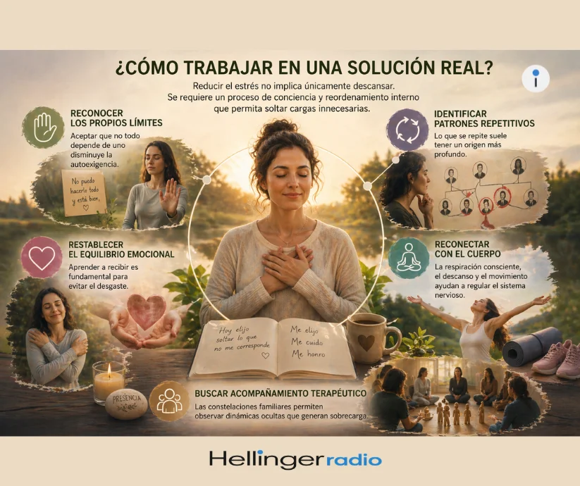 Reducir el estrés no implica únicamente descansar. Se requiere un proceso de conciencia y reordenamiento interno
