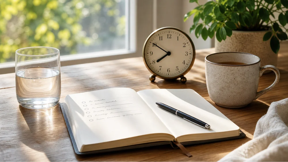 Rutina de 10 minutos para ordenar tu mente antes de empezar el día.