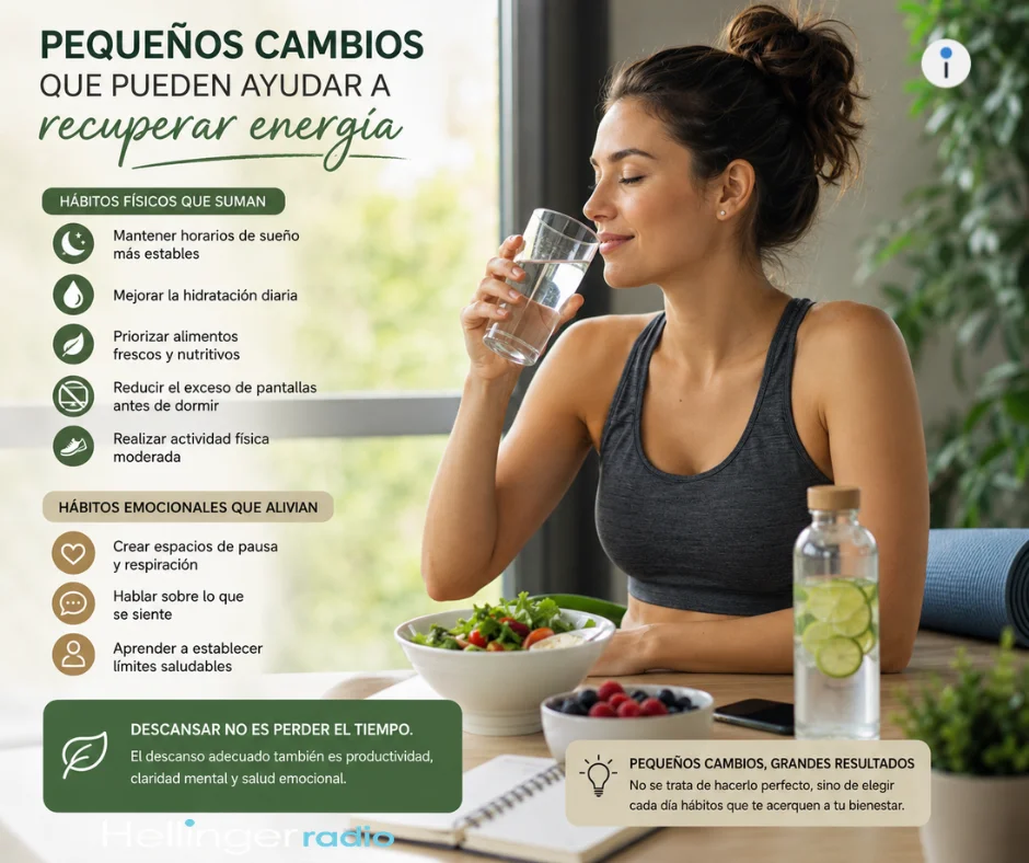 Pequeños cambios que pueden ayudar a recuperar energía.