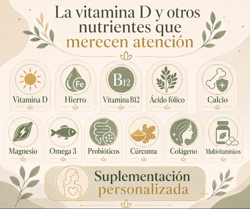 La vitamina D y otros nutrientes que merecen atención.