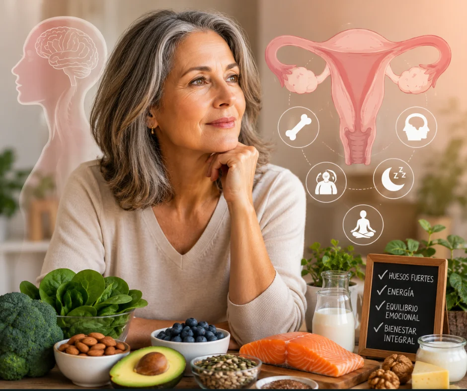 Con la disminución natural de estrógenos, el cuerpo femenino experimenta modificaciones metabólicas y hormonales.