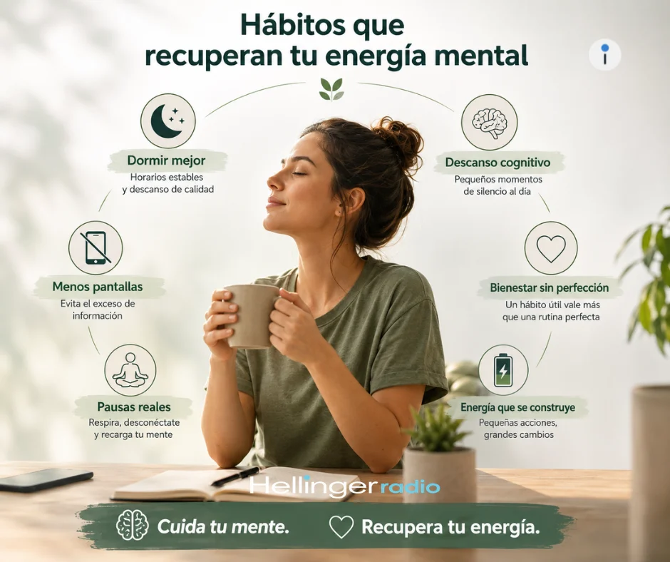 Hábitos que recuperan tu energía mental.