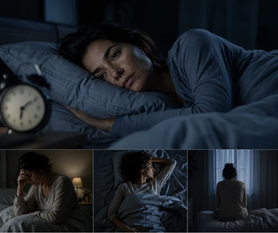 La ansiedad silenciosa también puede aparecer de noche. 