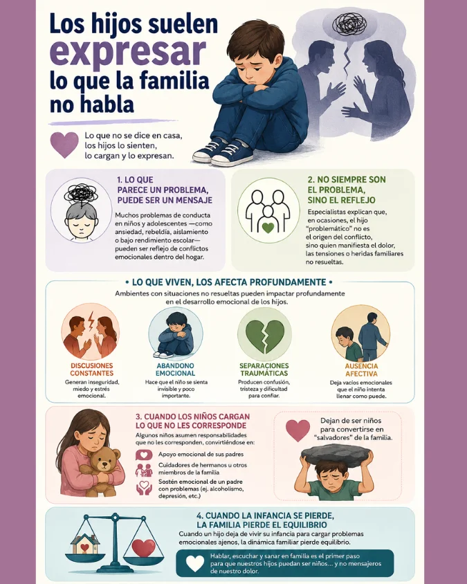Los hijos sueles expresar lo que la familia no habla