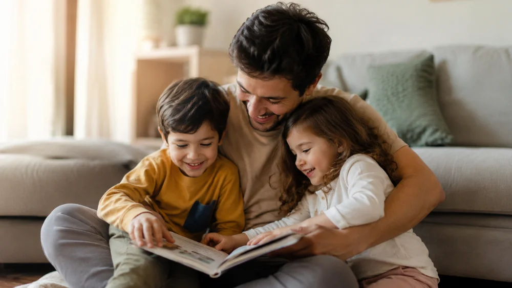 Padres solteros- criar hijos sin mamá con amor y presencia.