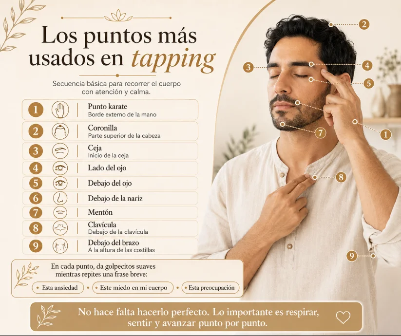 Los puntos más usados en tapping.