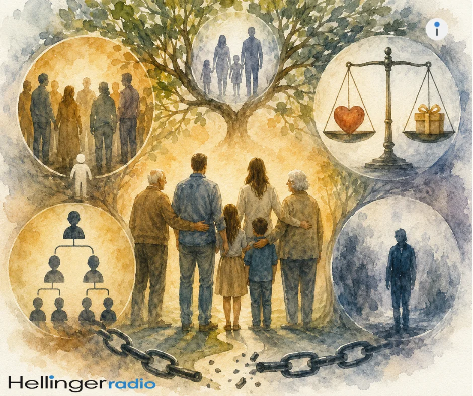 Hellinger sostenía que cuando alguno de estos órdenes se rompe, pueden aparecer conflictos emocionales, dificultades de pareja, síntomas repetitivos o tensiones familiares profundas.
